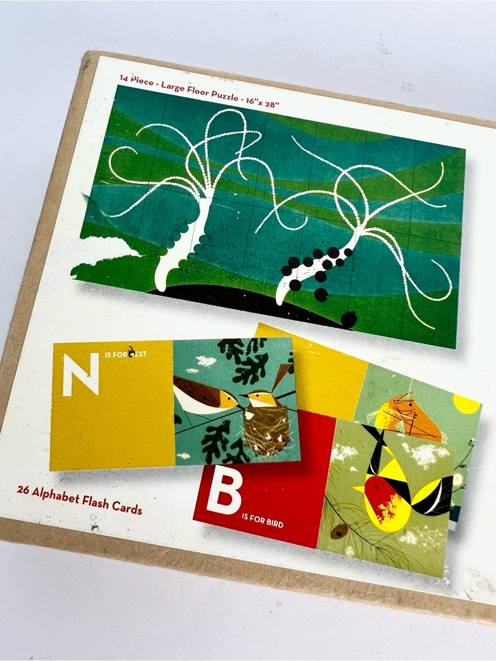 Charley Harper Flash Cards L Is For Ladybug Alphabet plus 2 Large Puzzles A4 - Picture 3 of 6
